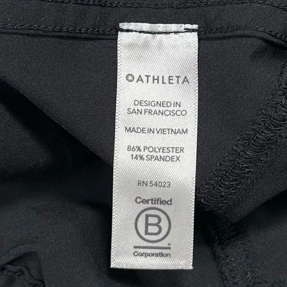 Athleta Size Medium Unbound Jumpsuit Black Travel Commute Lightweight Casual